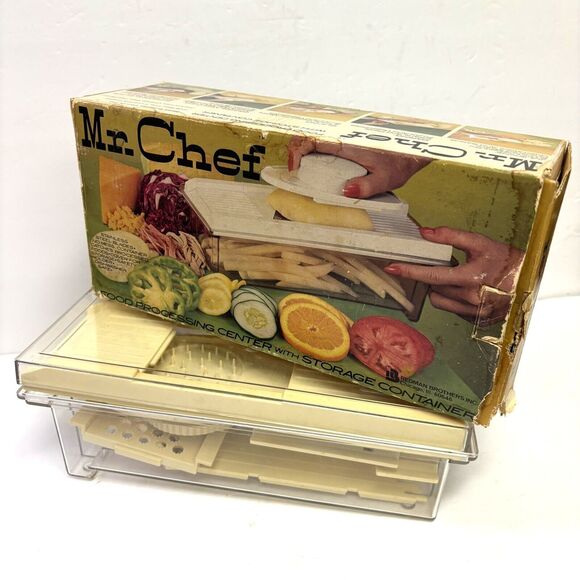 Vintage 1978 Mr. Chef Food Processing Center And Storage By Redman Brothers - Picture 1 of 7